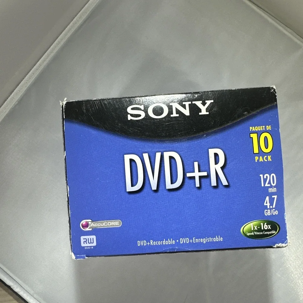 Sony DVD + R 10 Pack Recordable Discs 120 min 4.7 GB Blank New Sealed